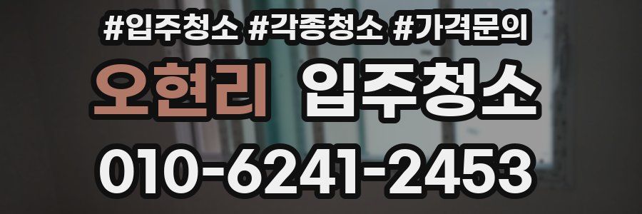 오현리 이사청소