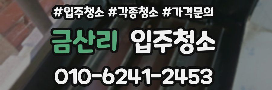 금산리 이사청소