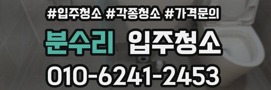 분수리 이사청소