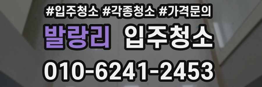 발랑리 이사청소