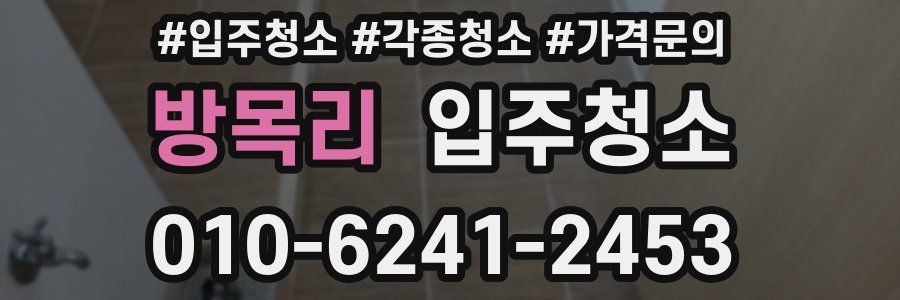 방목리 이사청소