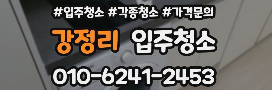 강정리 이사청소