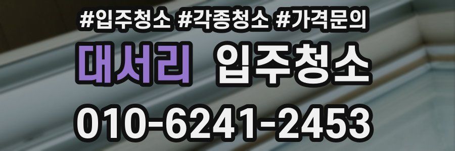 대서리 이사청소