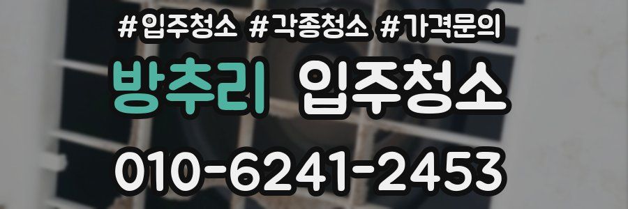 방추리 이사청소