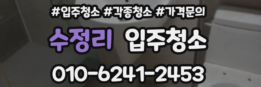 수정리 이사청소