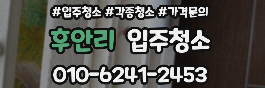 후안리 이사청소