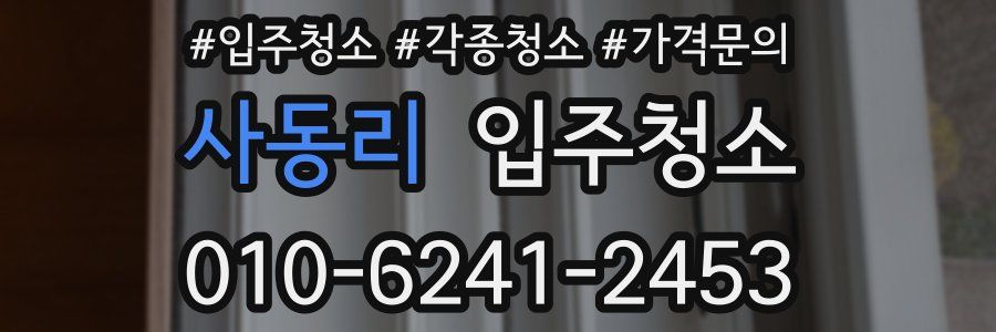 사동리 이사청소