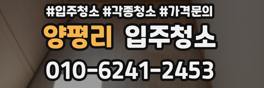 양평리 이사청소