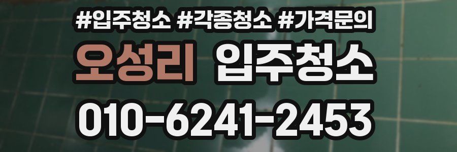 오성리 이사청소