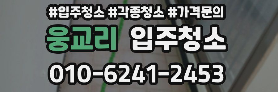 웅교리 이사청소