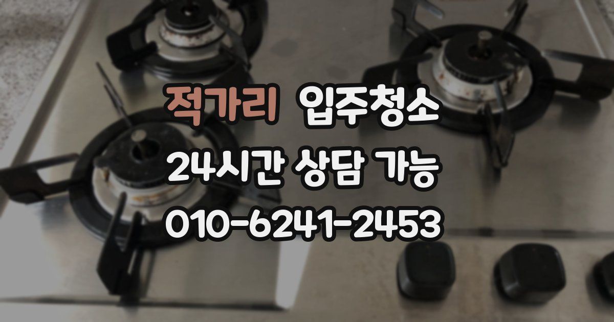 적가리 입주청소