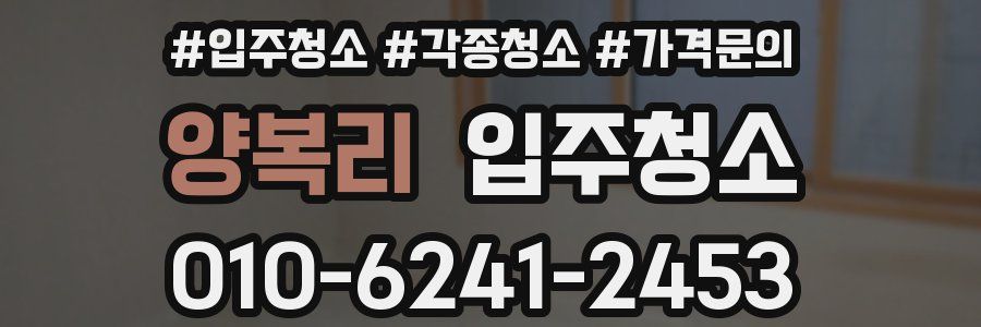 양복리 이사청소