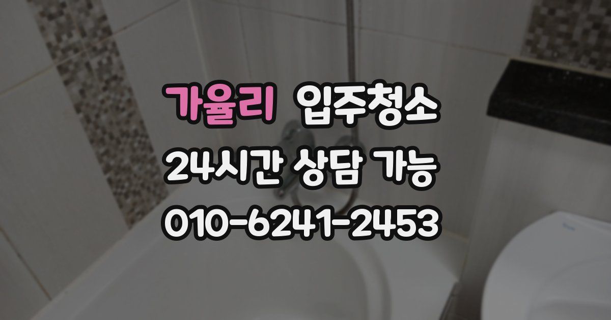 가율리 입주청소