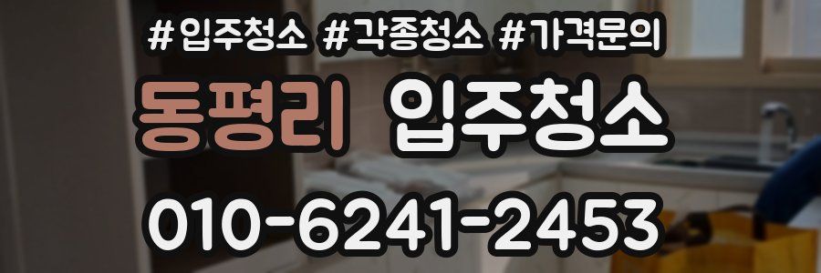 동평리 이사청소