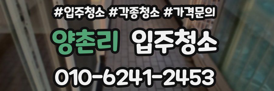 양촌리 이사청소