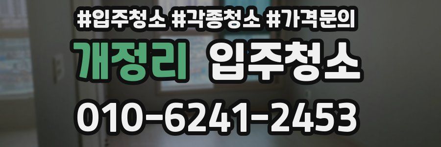 개정리 이사청소