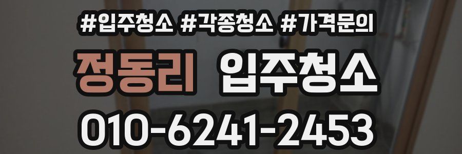 정동리 이사청소