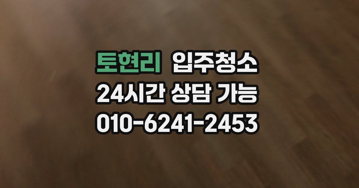 토현리 입주청소