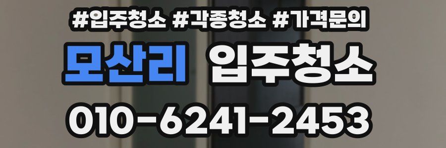 모산리 이사청소