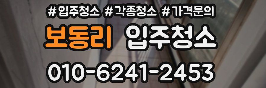 보동리 이사청소