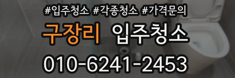 구장리 이사청소