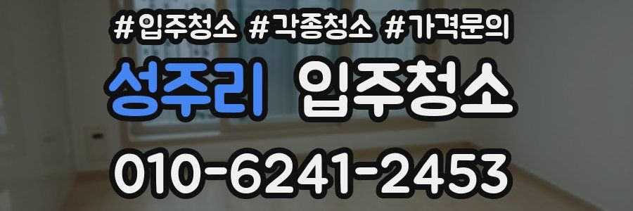 성주리 이사청소