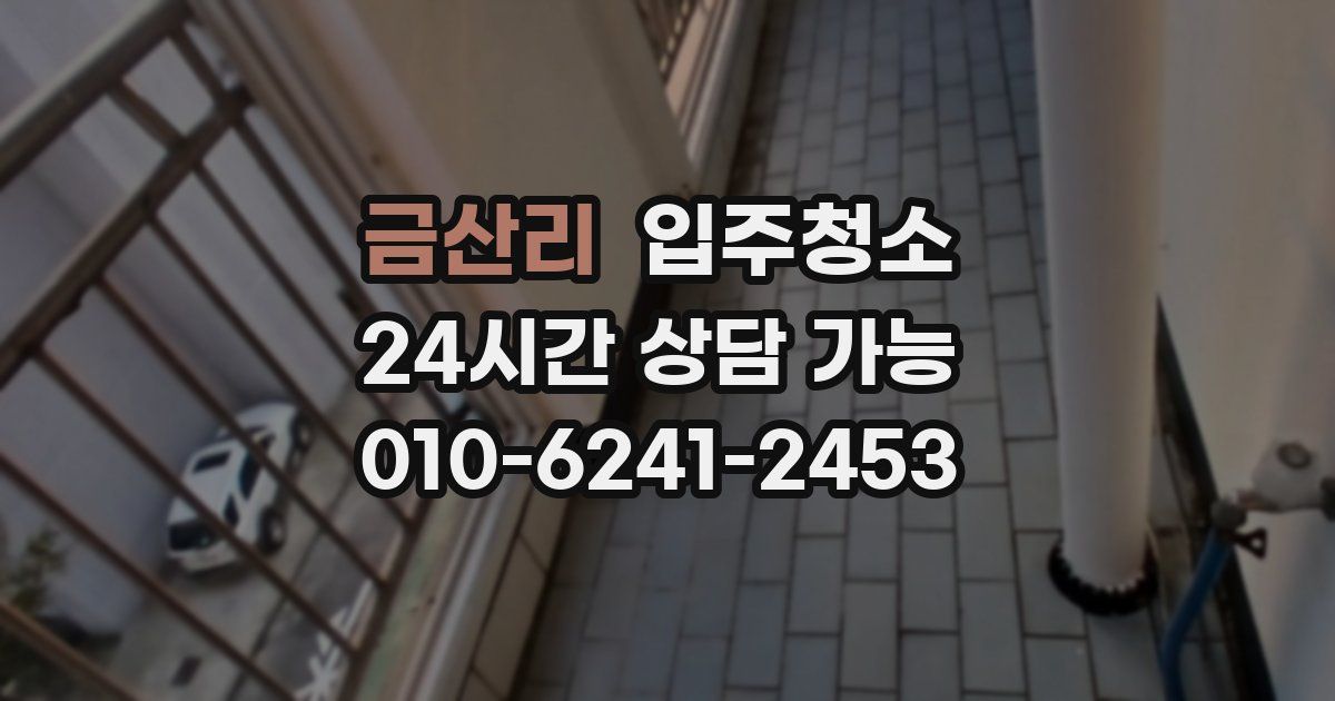 금산리 입주청소