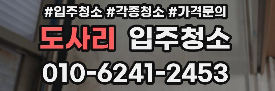 도사리 이사청소