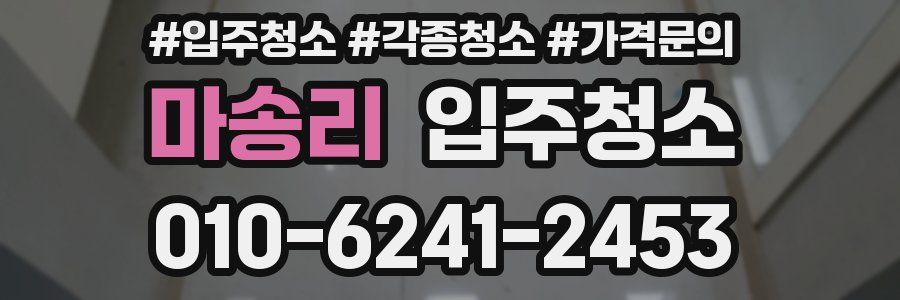 마송리 이사청소