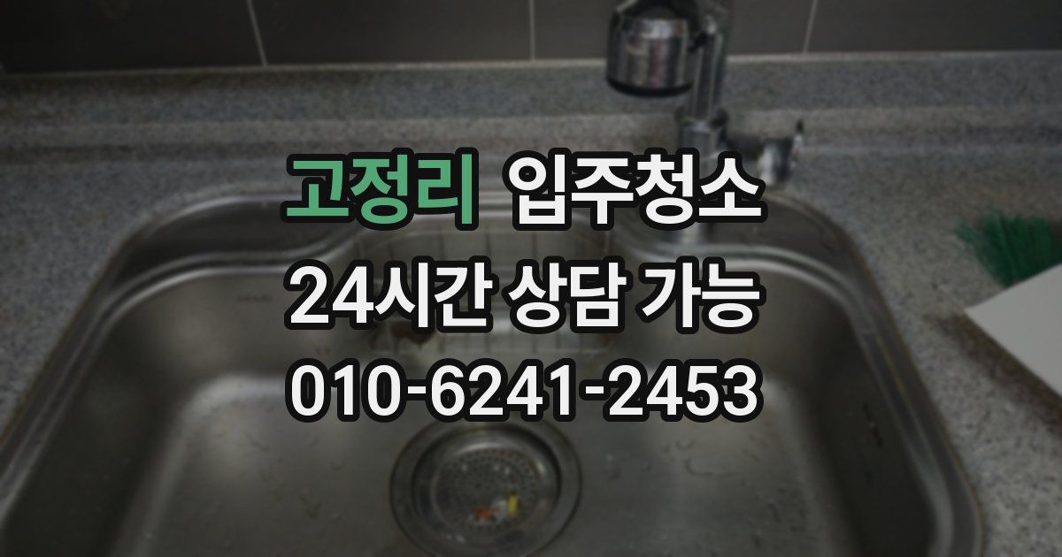 고정리 입주청소