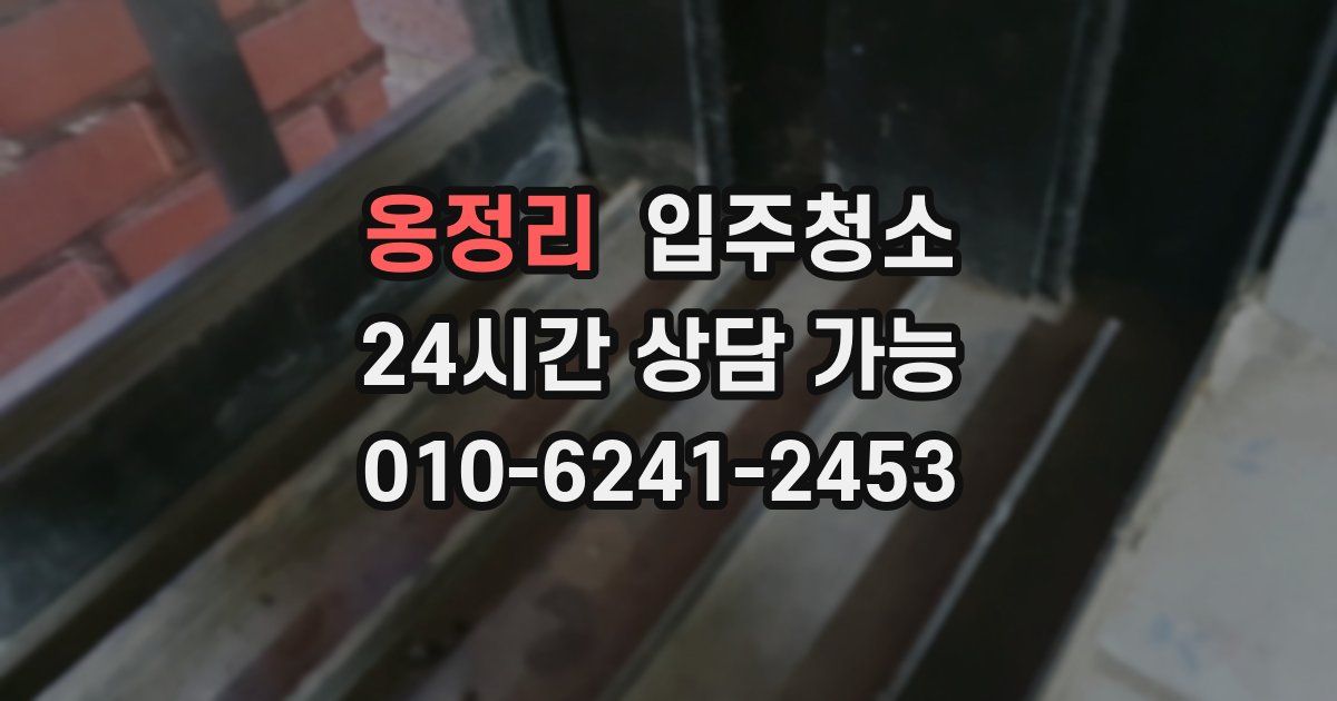 옹정리 입주청소