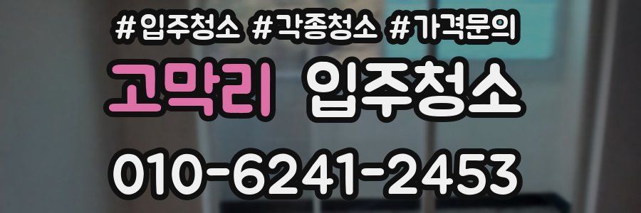 고막리 이사청소