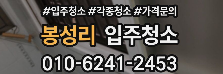 봉성리 이사청소