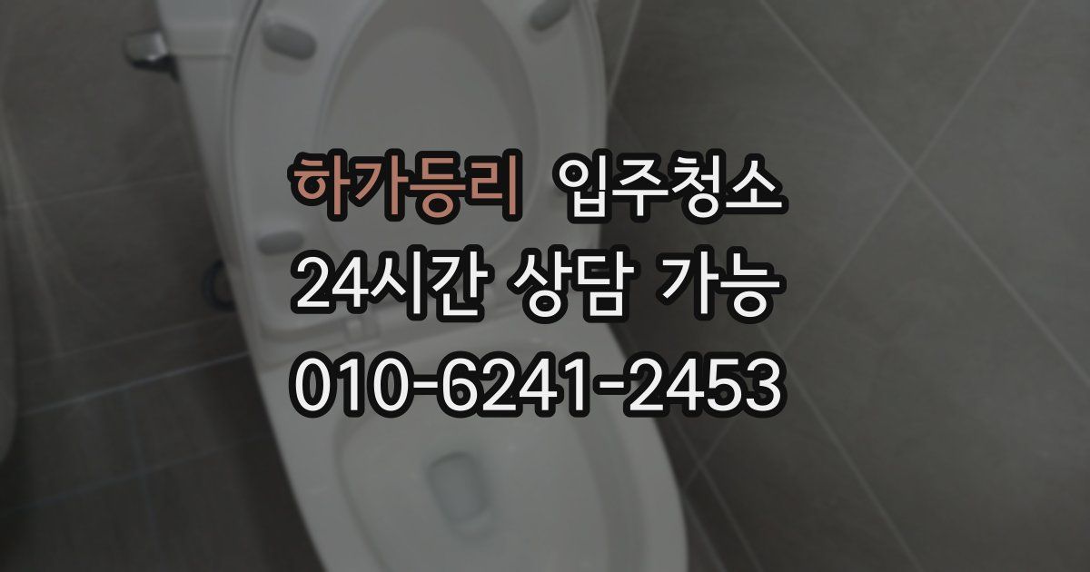 하가등리 입주청소