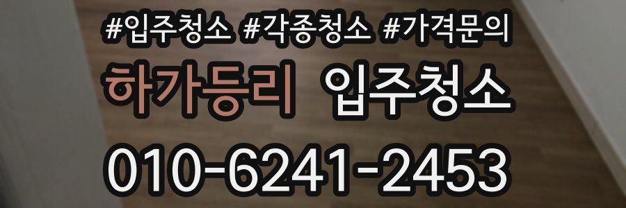 하가등리 이사청소