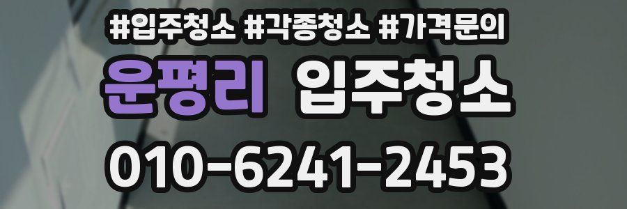 운평리 이사청소