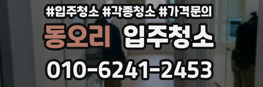 동오리 이사청소