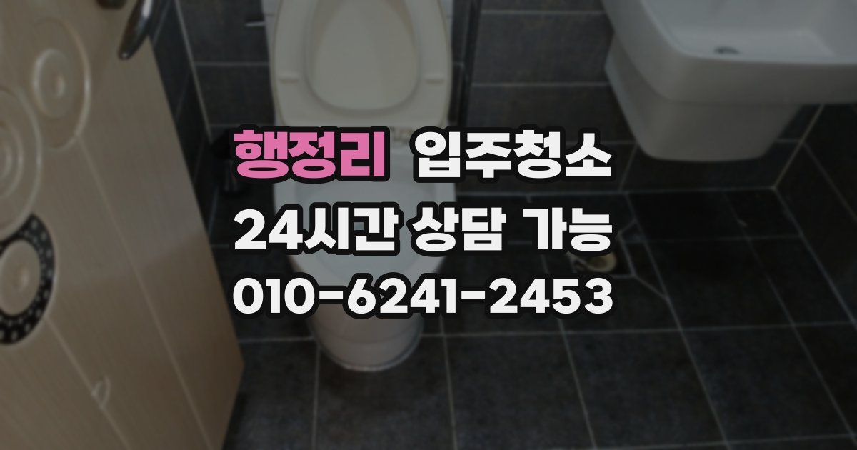 행정리 입주청소