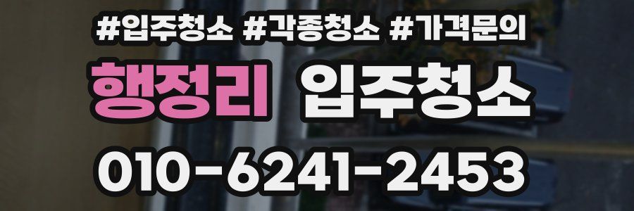 행정리 이사청소