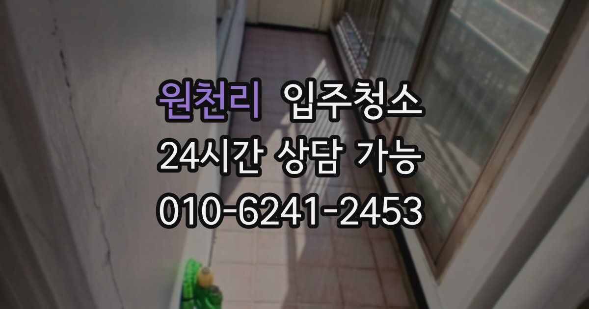 원천리 입주청소