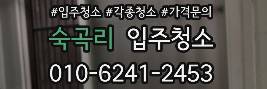 숙곡리 이사청소