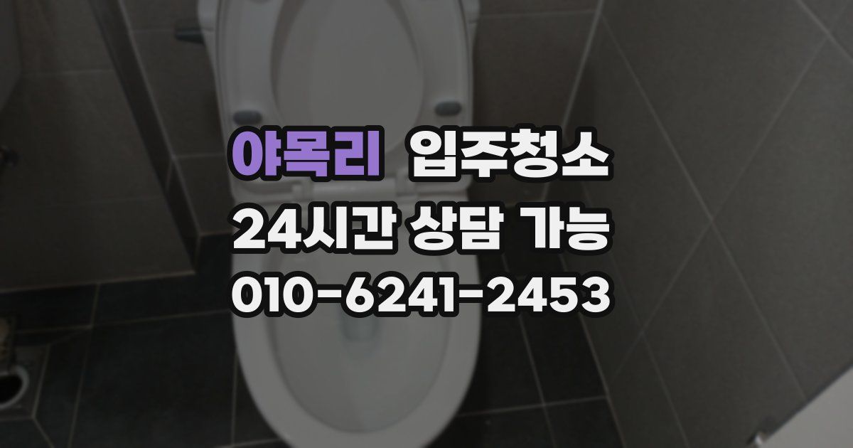 야목리 입주청소