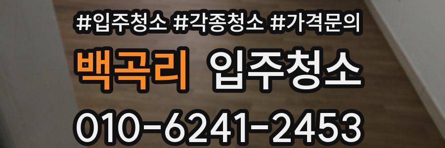 백곡리 이사청소