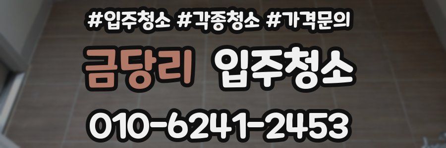 금당리 이사청소