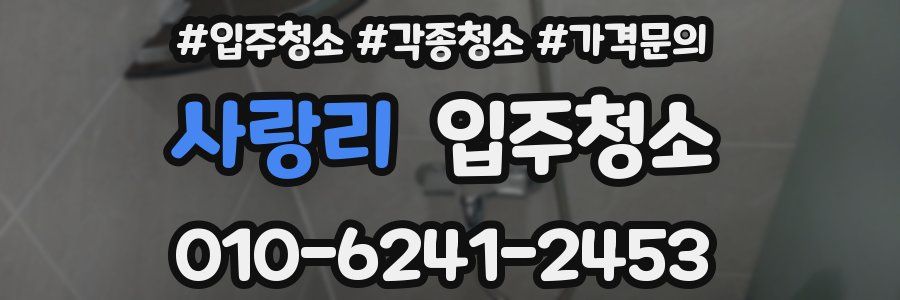 사랑리 이사청소