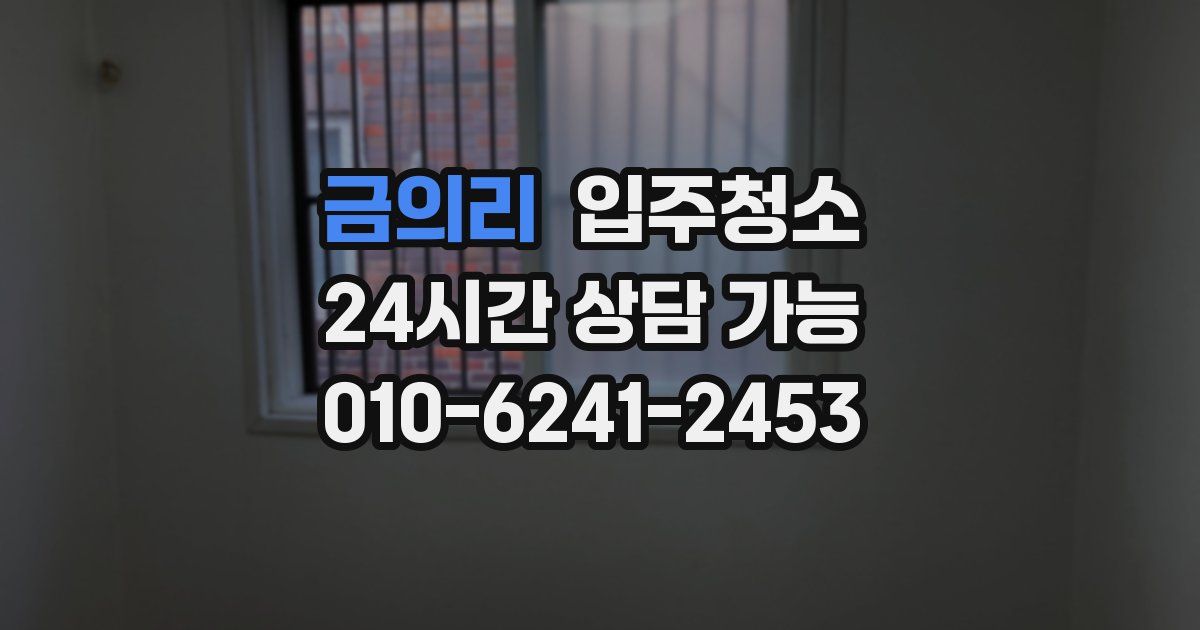 금의리 입주청소