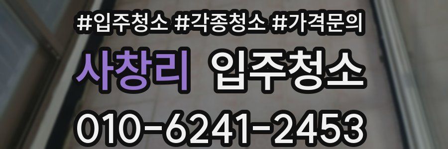 사창리 이사청소