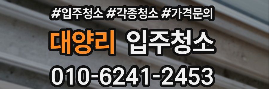 대양리 이사청소