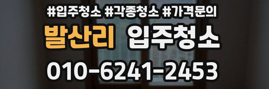 발산리 이사청소