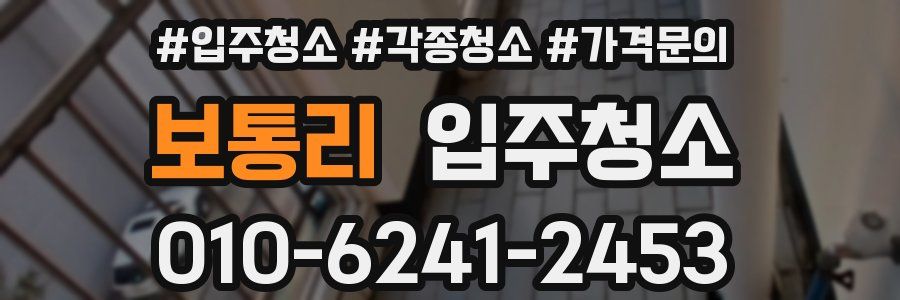 보통리 이사청소